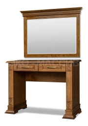 Письменный стол Хьюстон 2 ящика с зеркалом из массива сосны