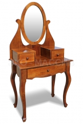 Дамский столик Прованс с овальным зеркалом из массива дуба
