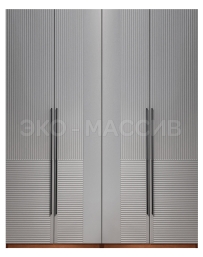 Шкаф Флорина 4-х ств., фасады МДФ в эмали из массива бука