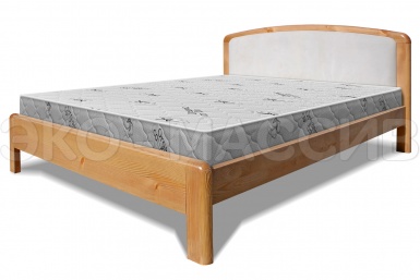Кровать Альба Lux Мягкая из массива дуба
