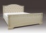 Кровать Калио с мягкой спинкой из массива дуба