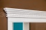 Зеркало к комоду из серии Хьюстон из массива сосны 4 ящика (белая эмаль)