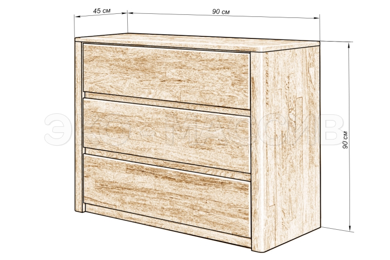 Комод Ареццо из массива бука