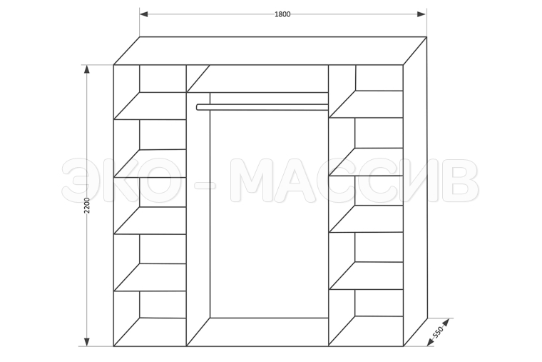 Шкаф Флорина 4-х ств., фасады МДФ в эмали из массива сосны