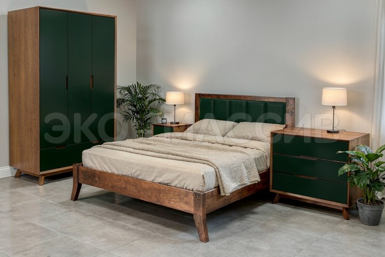 Спальный гарнитур Финистер из массива дуба