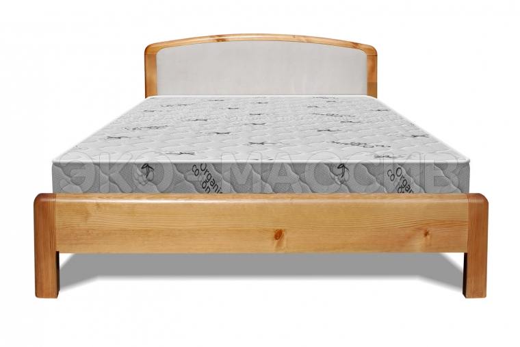 Кровать Альба Lux Мягкая из массива сосны