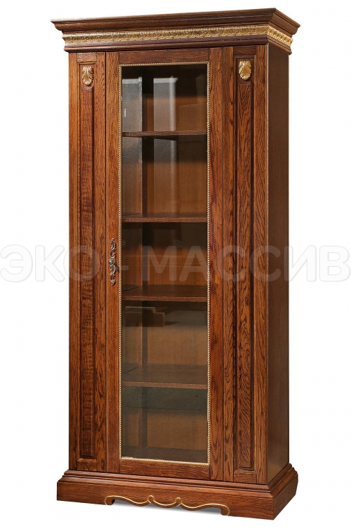 Шкаф книжный Милано 1-створчатый из массива сосны