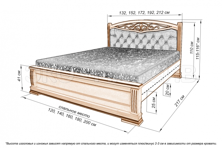 Кровать Джаспер тахта из массива сосны