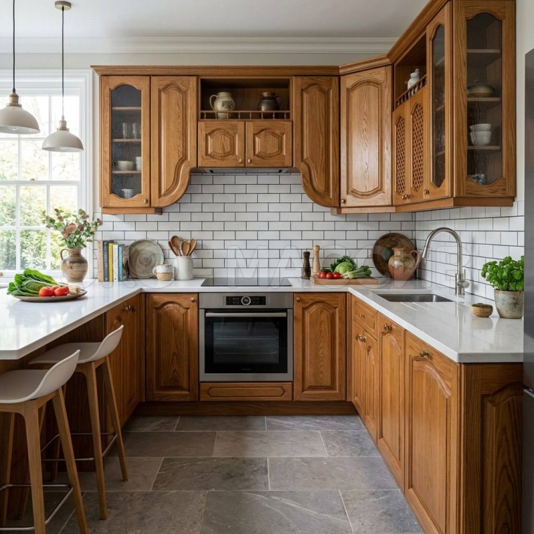 Кухня Лара из массива сосны