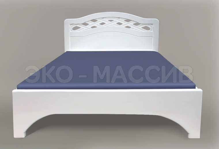 Кровать Сицилия из массива сосны (резьба береза)