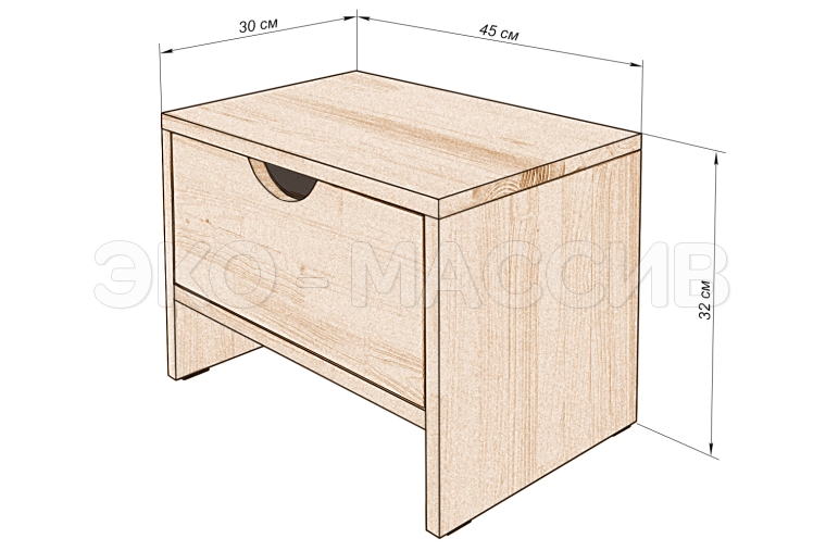 Тумба Магдалена из массива сосны