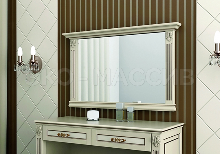 Зеркало Амелия из массива сосны