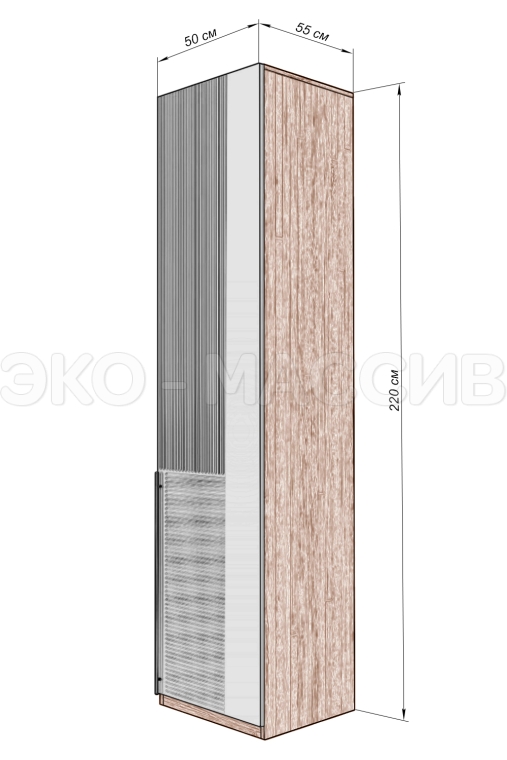 Шкаф Флорина 1 ств., фасады МДФ в эмали из массива березы