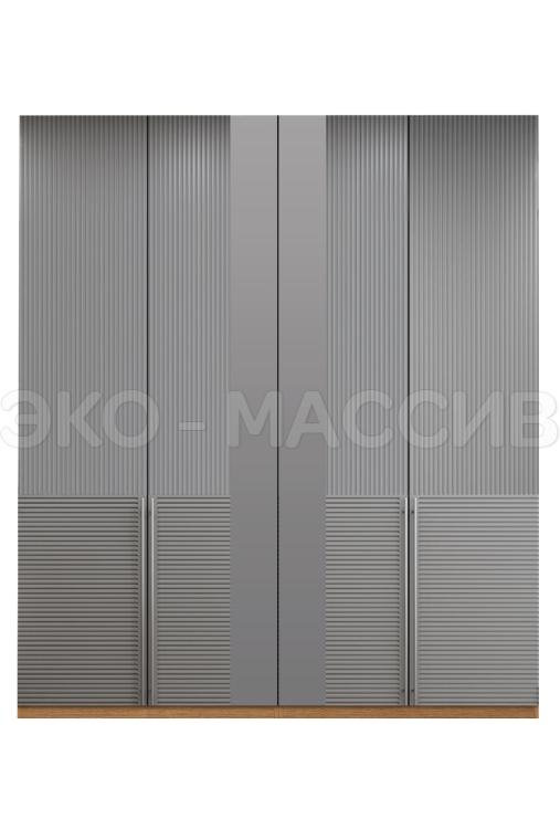 Шкаф Флорина 4-х ств., фасады МДФ в эмали из массива сосны