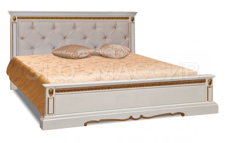 Кровать Милано-тахта с каретной стяжкой из массива дуба