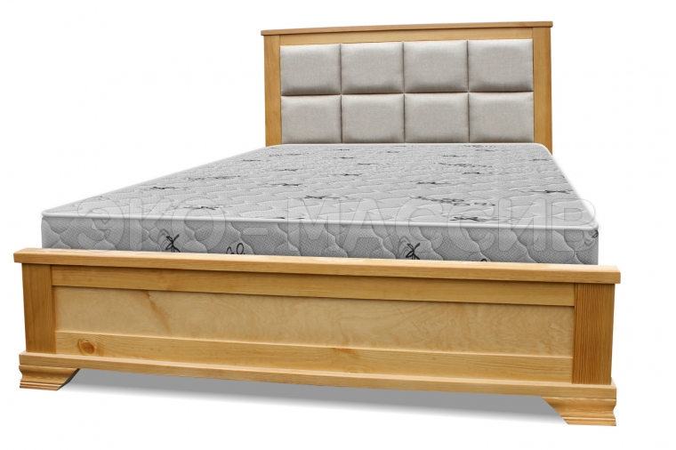 Кровать Фернанда с мягкой вставкой из массива сосны